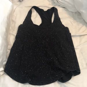 Black specked lululemon tank